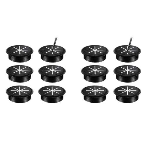 Serplex® 12PCS Desk Cable Grommets 2.36 Inches Circular Multi Management Organizer Office Decorative for Power Cords Serplex® 12PCS Desk Cable Grommets 2.36 Inches Circular Multi Management Organizer Office Decorative for Power Cords